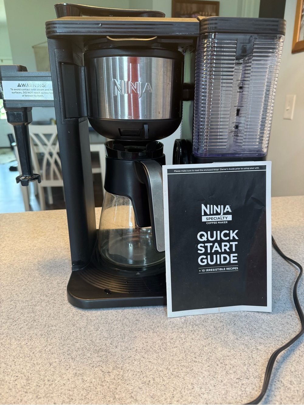 Ninja Coffee Maker in Black and Stainless Steel with Glass Carafe